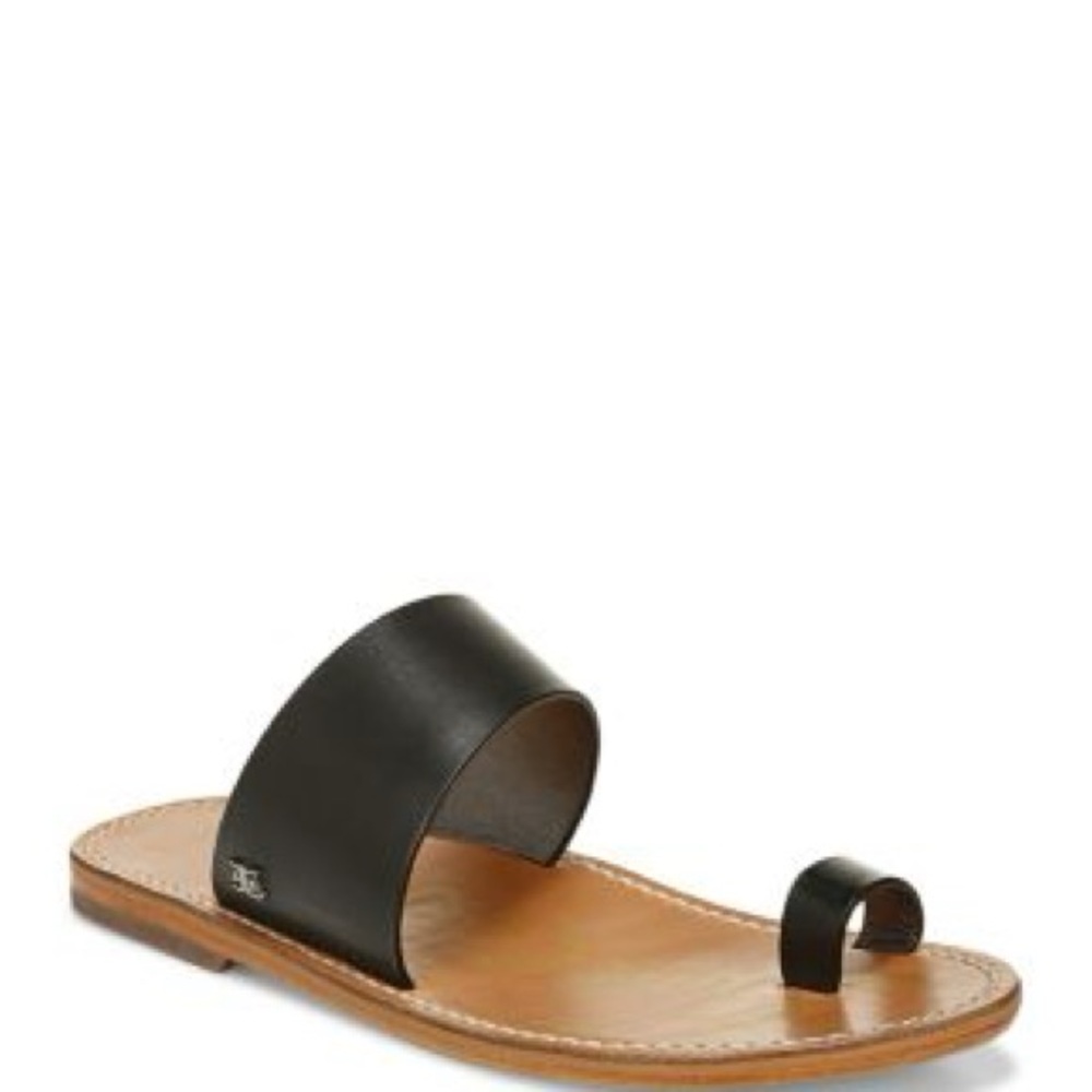 EUC Sam Edelman Maxy Slip On Leather Sandals Black 7